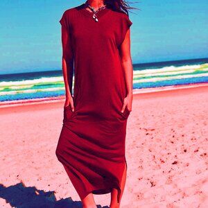 Free People Perfect Summer Dress XL BRIGHT ORANGE NWOT